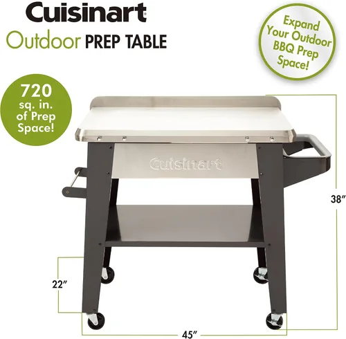 Vista 2 de Cuisinart CPT-194 Mesa de preparación de parrilla de acero inoxidable para exteriores