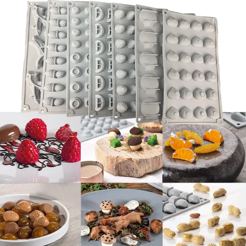Vista 8 de Eforcase Molde de silicona para fondant, molde de silicona de plátano, moldes de vela 3D, molde de fundición de resina epoxi para bricolaje, jabones