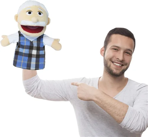Vista 5 de Marionetas de mano encantadoras para la familia, con apertura de boca, marionetas de peluche, juguetes para juegos de rol, juguete de enseñanza