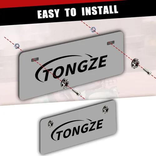 Vista 5 de Tornillos para placa de matrícula: kit de tornillos de pernos M6 para placa de matrícula entallados CNC en aleación de aluminio para automóviles