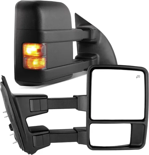 Vista 14 de YITAMOTOR Espejos de remolque compatibles para Ford F250, F350, F450, F550 2008-2016, espejos de remolque con calefacción eléctrica y luz de giro