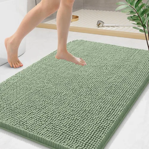 Vista 129 de Arotive Alfombras de baño de felpilla extrasuaves y absorbentes, de 24 x 16 pulgadas, lavables a máquina, parte trasera de goma antideslizante