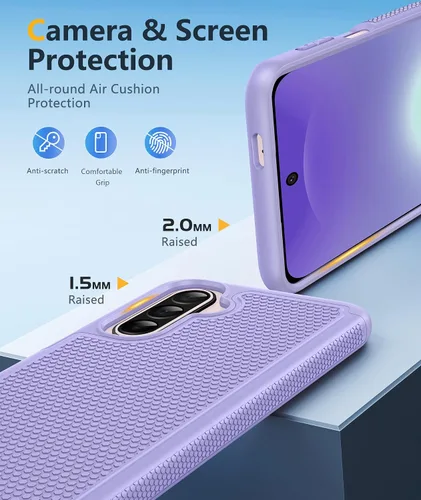 Vista 427 de FNTCASE Funda para iPhone 17 Pro: Fundas delgadas translúcidas de color azul claro compatibles con MagSafe, protección completa de la cámara