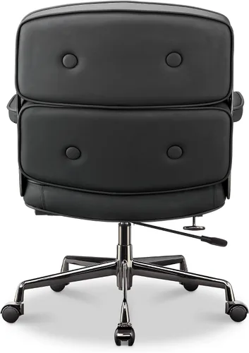 Vista 5 de Silla de oficina ejecutiva ergonómica con respaldo medio, silla de escritorio para computadora, silla giratoria ajustable con sillas de oficina