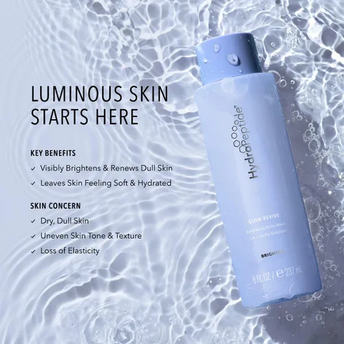 Vista 2 de HydroPeptide Glow Revive Exfoliating Peptide Body Wash, 8 onzas
