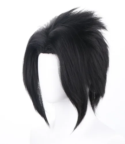 Vista 17 de COSPLAZA Peluca de cosplay de niña larga y recta azul profundo de pelo completo de anime