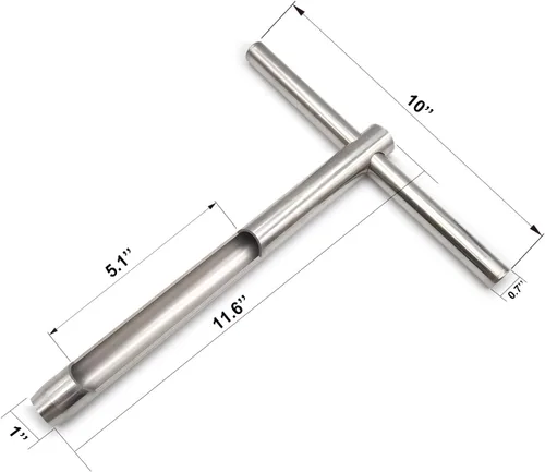 Vista 2 de X·CELLENT Sonda de muestra de suelo de 12 pulgadas con bolsas de muestreo reutilizables, kit de prueba de mango estilo T de acero inoxidable