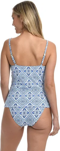 Vista 5 de Top de traje de baño tankini con tirantes