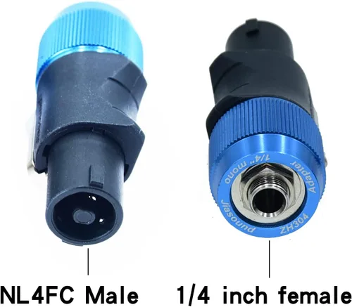 Vista 3 de Adaptador Speakon a 1/4 na4ljx conector actualizado de 1/4 pulgadas ts Jack hembra a NL4FC macho convertidor son para convertir cable a NL4FC