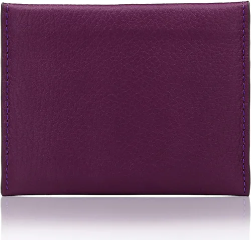 Vista 7 de Otto Angelino Tarjetero de cuero genuino y cartera de viaje con cierre magnético, tarjetero unisex