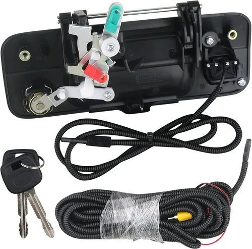 Vista 2 de Osompar Manija de portón trasero con cámara de respaldo y cilindro de cerradura con llave Compatible con Toyota Tundra 2007-2013 Manija de puerta