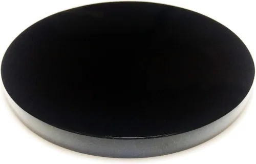 Vista 9 de Polar Jade Espejo de adivinación de obsidiana negra (4.3 pulgadas con soporte de madera)