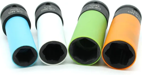 Vista 2 de TMAX 4 piezas Rueda de impacto Socket 1/2 pulgada Drive 3.35 pulgadas largo: 15-M17-M21-22