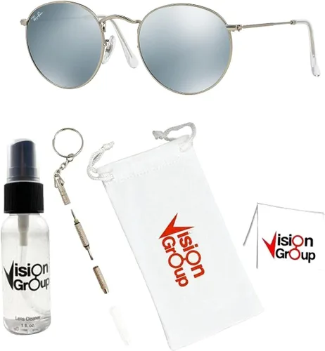 Vista 2 de Ray-Ban RB3447 - Gafas de sol redondas de metal paquete de accesorios Vision Group