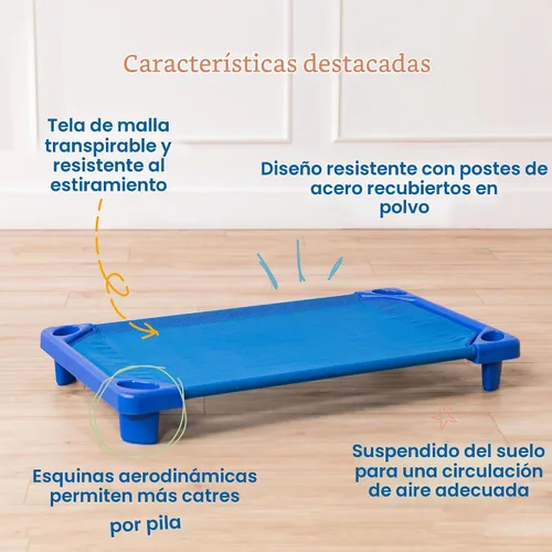 Vista 4 de ECR4Kids Streamline - Cuna lista para montar, tamaño infantil, paquete de 6