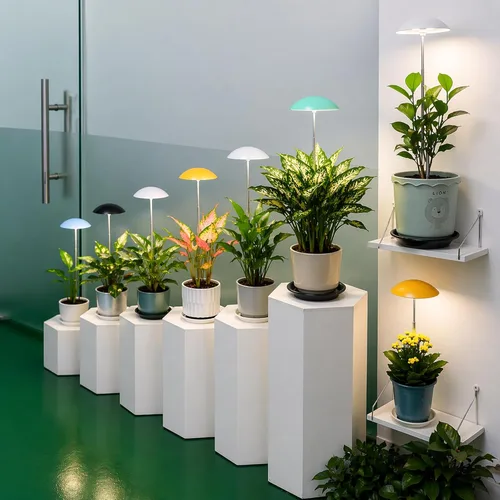 Vista 7 de Luces LED de cultivo para plantas de interior, paquete de 2, luces inteligentes de espectro completo USB para plantas pequeñas con control remoto