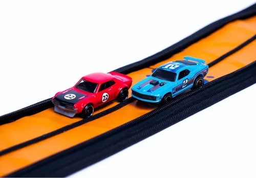 Vista 7 de Hot Wheels ZipBin Wheelie Track Pack - Almacenamiento portátil de autos