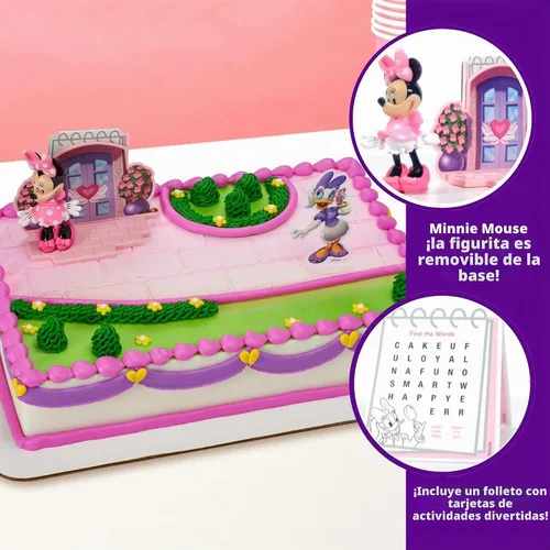 Vista 3 de DecoSet® Disney Minnie Mouse Happy Helpers Adorno para tarta, set de 4 piezas con Minnie Mouse y Daisy Duck