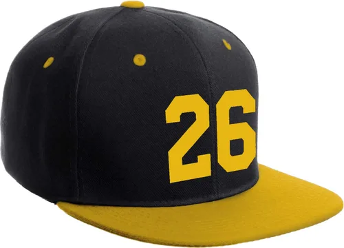 Vista 144 de Número de equipo modificado para requisitos particulares del jugador del color del sombrero del Snapback de la visera plana clásica de la visera