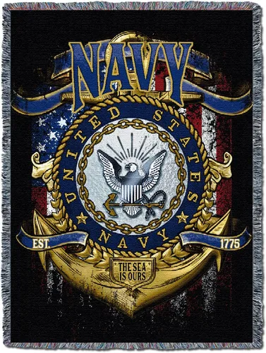 Vista 15 de Pure Country Weavers PCW - Manta fuerte de la Marina de los Estados Unidos, manta militar de regalo, tejida de algodón, fabricada en los Estados
