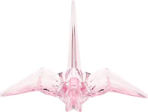 Vista 7 de SEWACC Figura acrílica de grúa de origami de papel transparente, decoración de pájaros, regalo de cumpleaños, adorno de escritorio, 5.82 x 4.80 x