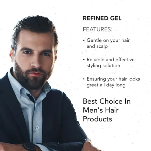 Vista 7 de Gentlemen Republic gel moldeador de cabello Refined resistente y con brillo para acicalamiento y peinado, Blanco, 1