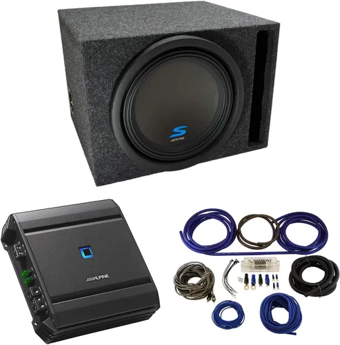 Vista 11 de American Sound Connection Universal Car Stereo Ventilado Port Single 10 "Alpine S-W10D4 Tipo S Subwoofer Audio Subwoofer Custom Sub Box Paquete Sin