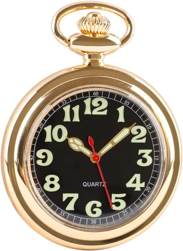 Vista 7 de Reloj de bolsillo clásico para hombre, relojes de bolsillo con cadena para hombres