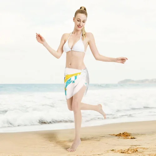 Vista 5 de Bisexual Pride Flag Swimsuit Cover Up for Women Beach Wrap Skirt Bikini Chiffon Smock Swimsuit