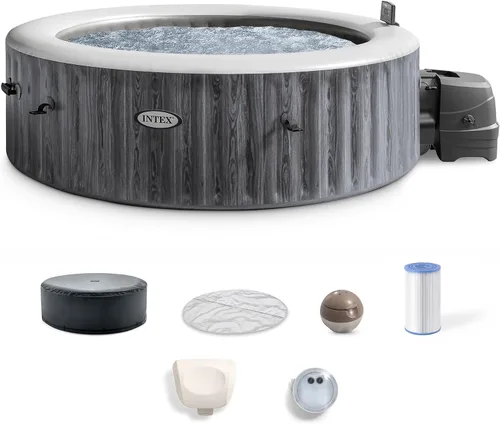 Vista 12 de INTEX PureSpa - Bañera de hidromasaje inflable para 4 personas con cubierta