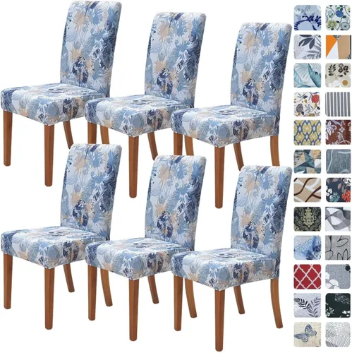Vista 92 de SPRINGRICO Juego de 4 fundas para sillas de comedor, fundas elásticas para sillas de comedor, de elastano lavables, fundas para sillas Parsons