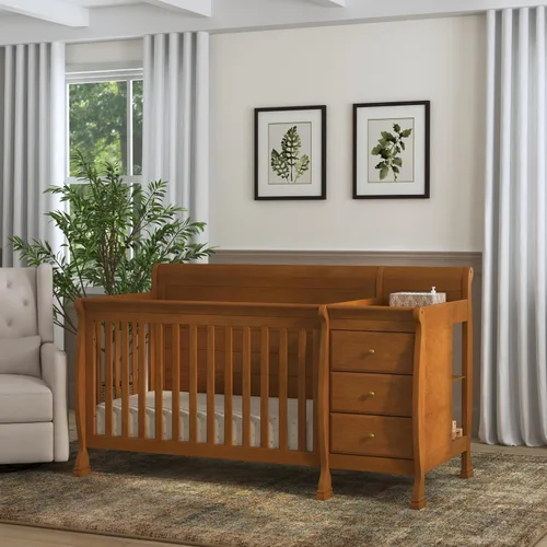Vista 6 de Davinci Kalani - Combo de cuna convertible 4 en 1 y cambiador en color castaño