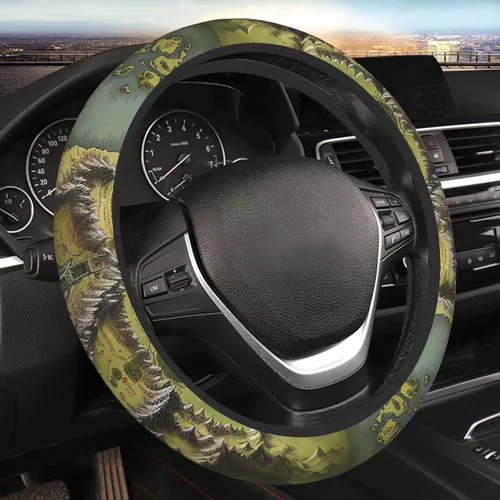 Vista 15 de Funda elástica para volante de automóvil con estampado de gato Galaxy de 15 pulgadas, protector de volante antideslizante, accesorios universales