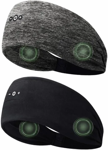 Vista 9 de Auriculares para dormir, auriculares con diadema con altavoces Negro