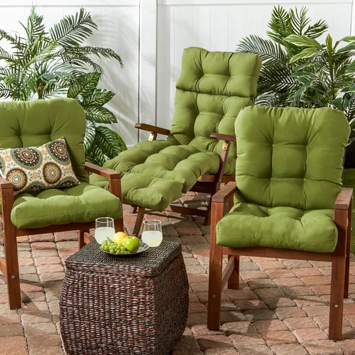 Vista 14 de Greendale Home Fashions Juego de 2 cojines de asiento y respaldo para exteriores, diseño Adobe Stripe 2