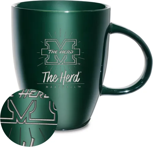 Vista 87 de Rico Industries - Taza de lustre cerámico con grabado láser de la NCAA de 18oz - Café-Té