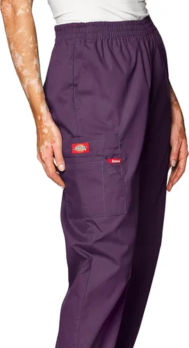 Vista 3 de Dickies - Pantalones para uniforme médico, con cintura elástica para mujer
