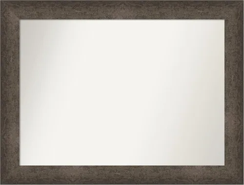 Vista 357 de Amanti Art Espejo de pared personalizado no biselado (25 x 25 pulgadas), marco de bronce acentuado, varios tamaños personalizados, espejo de baño