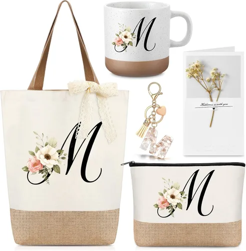 Vista 16 de Kacctyen Regalos iniciales con monograma para mujer, Blanco principal