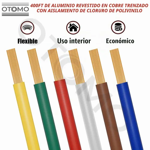 Vista 7 de Cable de extensión suficientemente largo de 400 pies, calibre 14, 6 vías, cable de extensión unido CCA, SAE J1128, arnés de remolque, carretes
