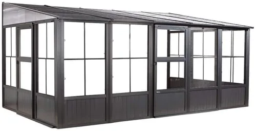 Vista 12 de Sojag Solarium Charleston al aire libre de 12' x 12' solarium al aire libre con mosquiteras