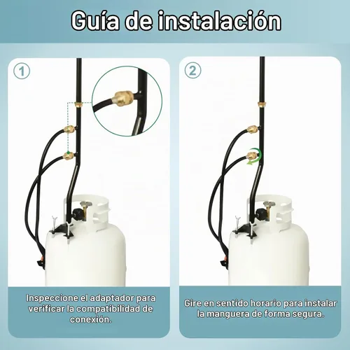 Vista 6 de SHINESTAR Manguera de extensión de propano de 5 pies para árbol de propano
