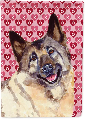 Vista 120 de Caroline's Treasures SS4484GF Bandera de jardín con diseño de bulldog inglés y corazones para el Día de San Valentín, bandera decorativa para patio