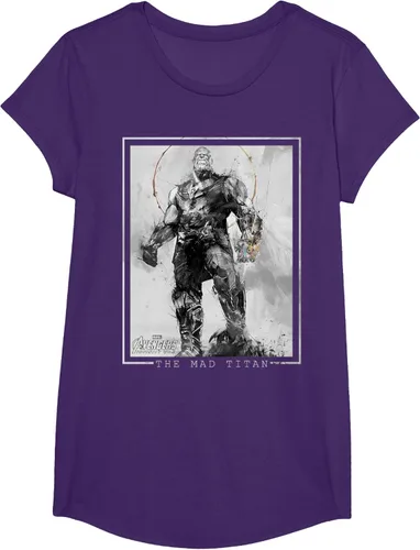 Vista 14 de Marvel Avengers Infinity War Thanos Sketch Graphic Camiseta Negro