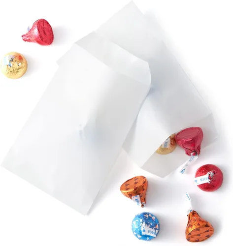 Vista 8 de Tendwarm 100 bolsas de papel kraft de tamaño pequeño de 3 x 5 pulgadas, tamaño pequeño, color marrón, bolsa de regalo plana para fiestas, bodas
