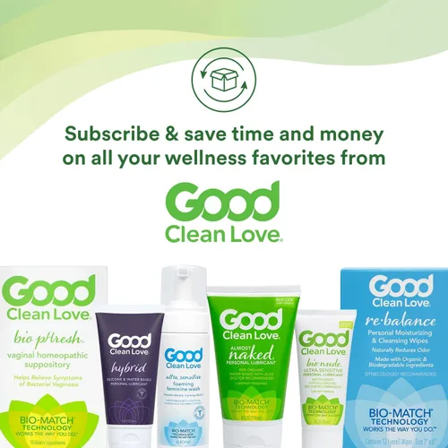 Vista 5 de Good Clean Love Almost Naked Hint of Mint - Lubricante orgánico a base de agua, lubricante personal con aloe vera, seguro para juguetes y condones
