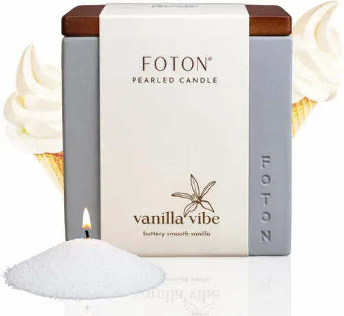Vista 19 de Foton Jar Candles - Vela cuadrada perlada de 16 onzas, cera de arena