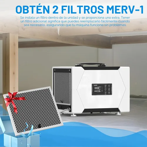 Vista 3 de CADPXS Deshumidificador comercial de 80 pintas con bomba y manguera