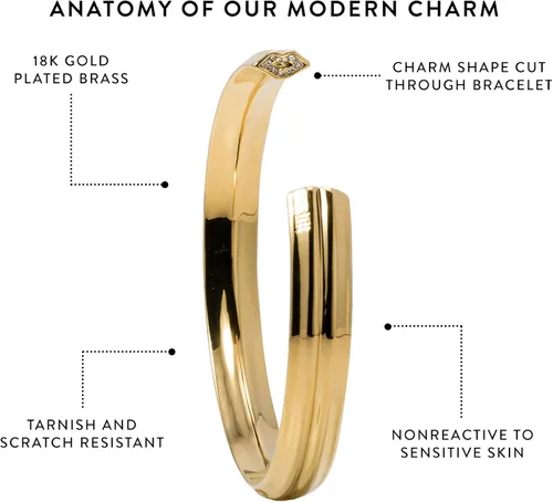 Vista 2 de Stella Valle Lip Bracelet - 18K Gold and Rhodium Cuff Bracelet in the Shape of Lips with Swarovski Crystals - You Leave Your Mark on Me