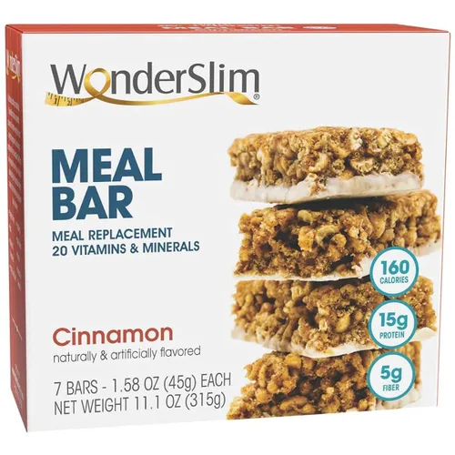 Vista 5 de WonderSlim Barra de oblea de proteína de limón y barra de comida de canela